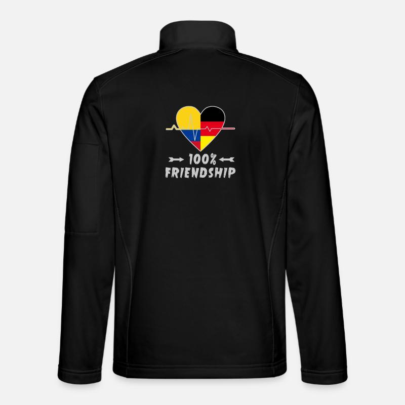 Colombia and Germany 100% friendship - Unisex Softshell Jacket - black