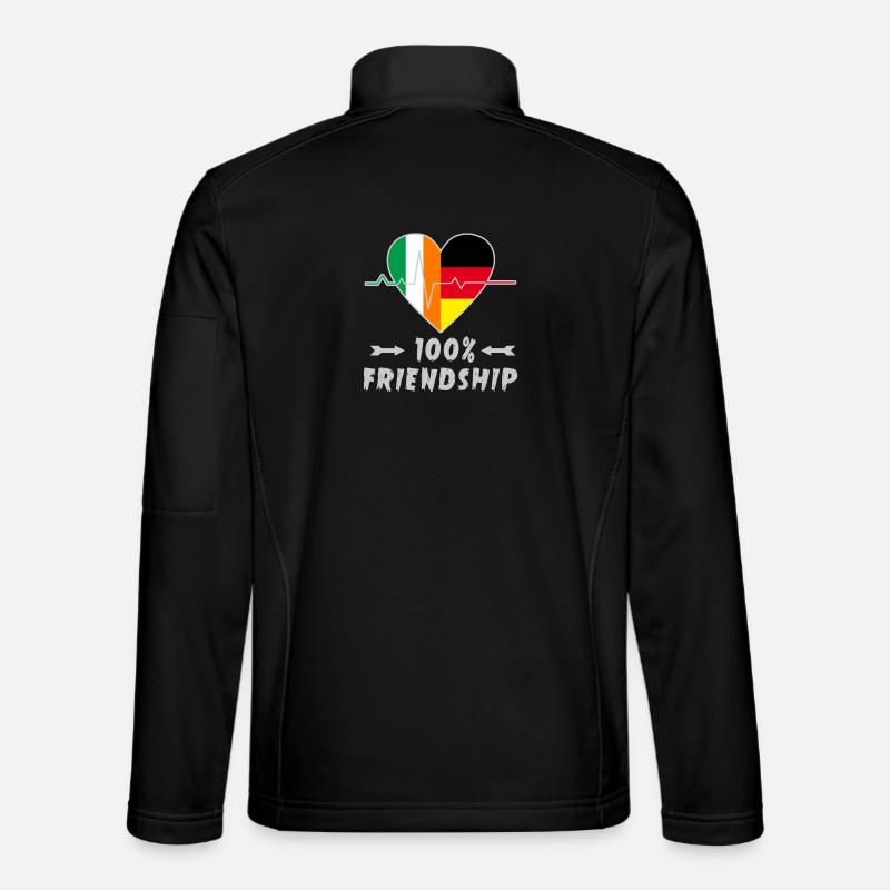 Ireland and Germany 100% friendship - Unisex Softshell Jacket - black