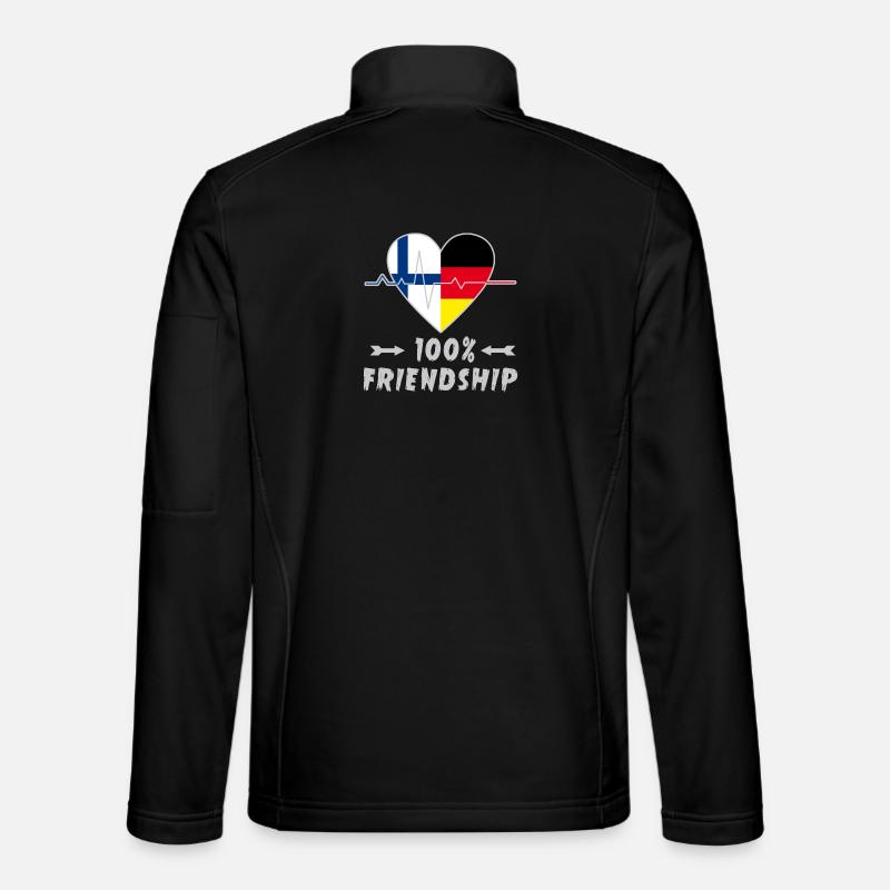 Finland and Germany 100% friendship - Unisex Softshell Jacket - black