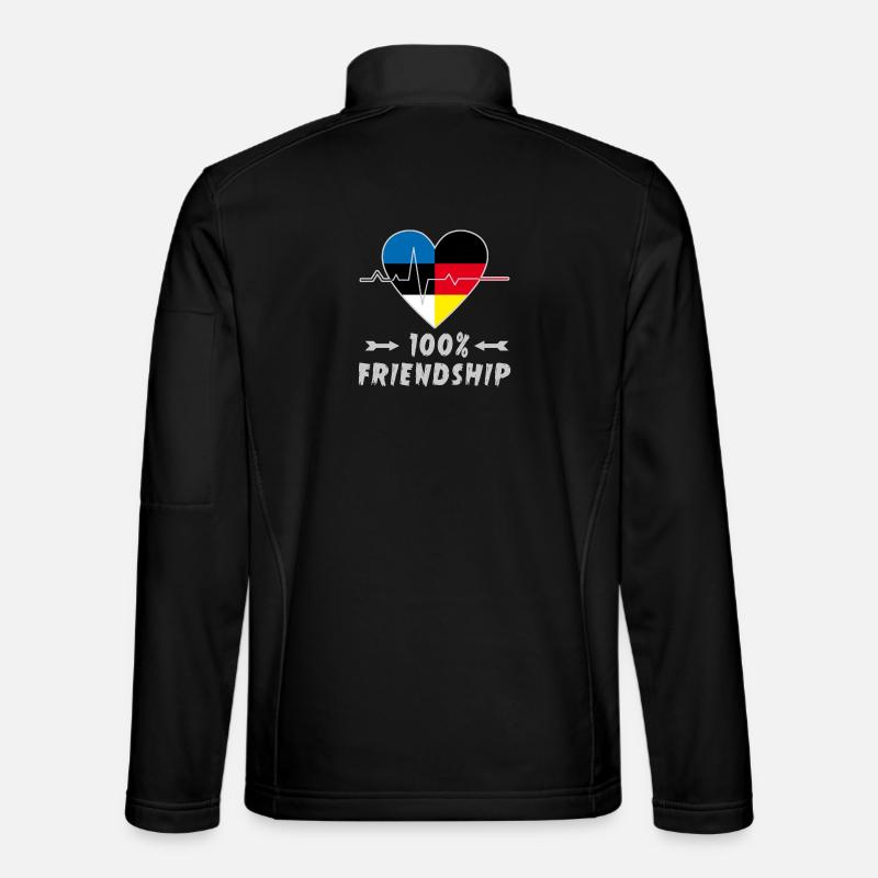 Estonia and Germany 100% friendship - Unisex Softshell Jacket - black