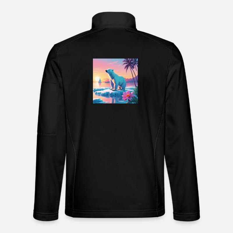 Polar bear - Unisex Softshell Jacket - black