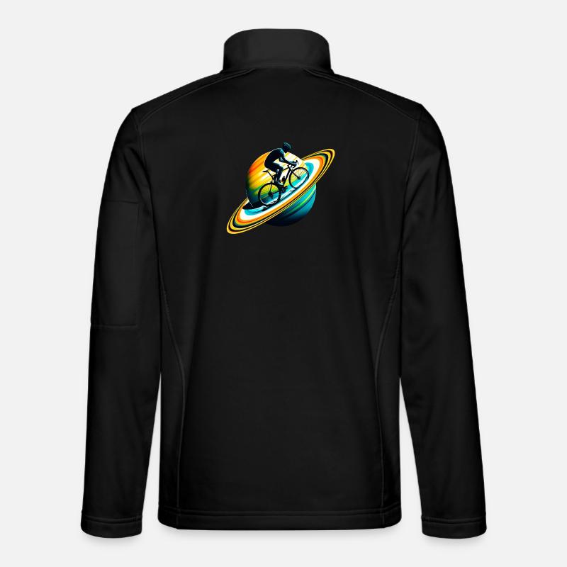 Radfahrer auf Saturn Unisex Softshelljacke