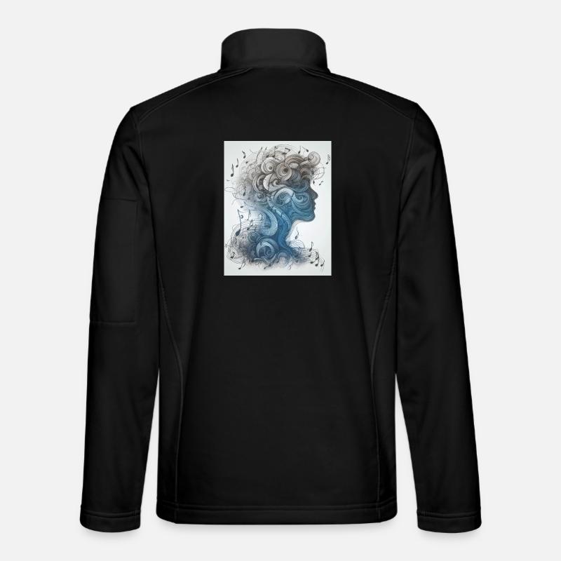 L’ mélodique : symphonie de pensées et de notes Veste en tissu softshell Unisexe