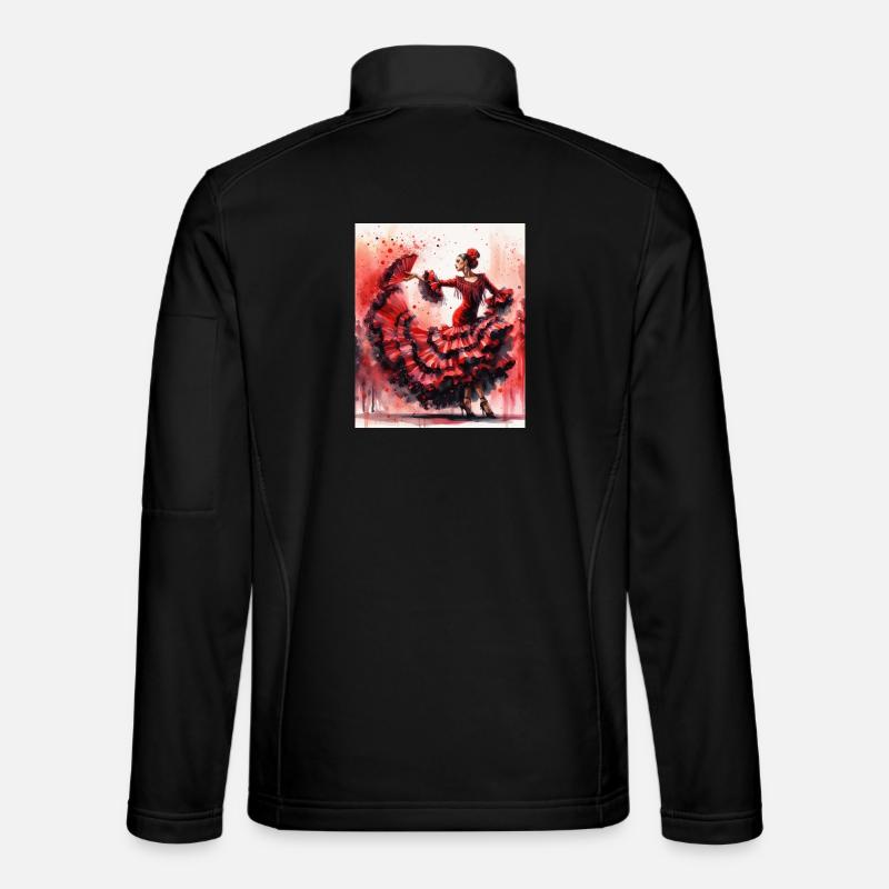 Flamenco Dancer's Passion - Unisex Softshell Jacket - black