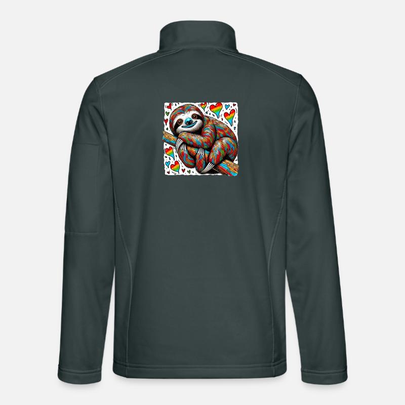 Paresseuse avec des cœurs Veste en tissu softshell Unisexe