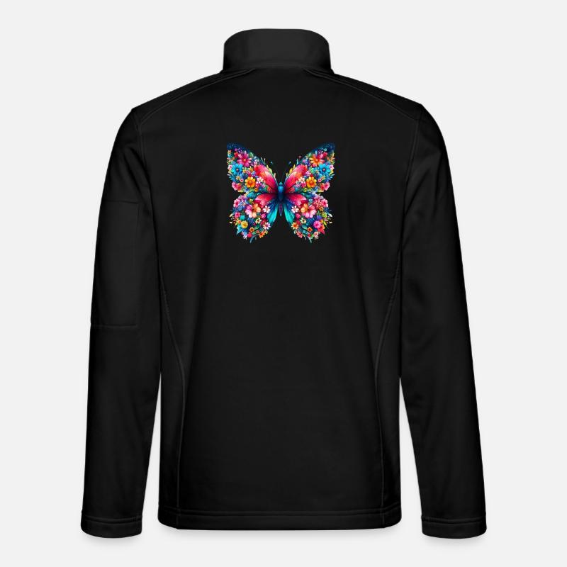 Schmetterling - Unisex Softshelljacke - Schwarz