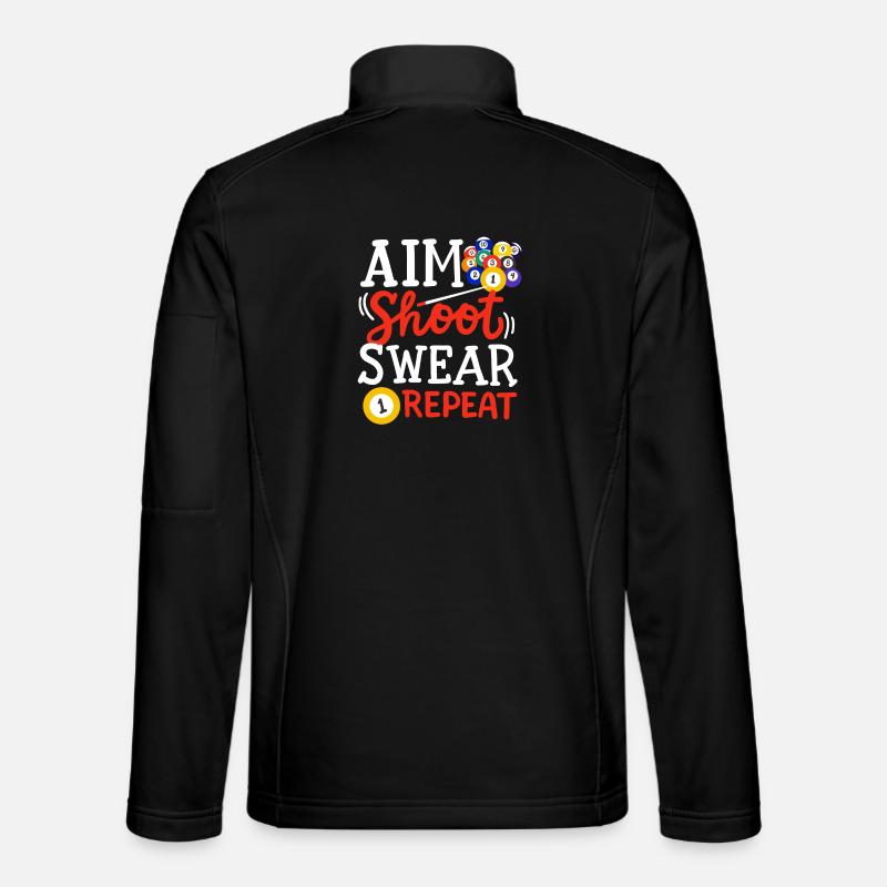 Billardspieler Billard - Unisex Softshelljacke - Schwarz