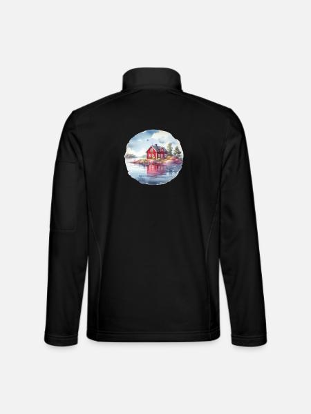 Swedish house Swedish house holiday gift - Unisex Softshell Jacket - black - Back