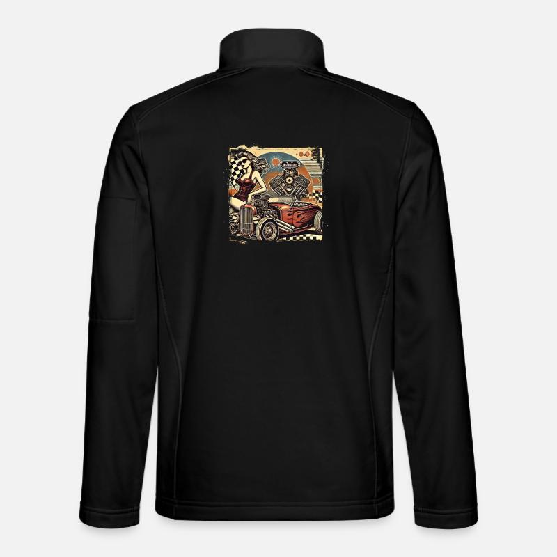 Tuning Hot Rod Design - Unisex Softshell Jacket - black
