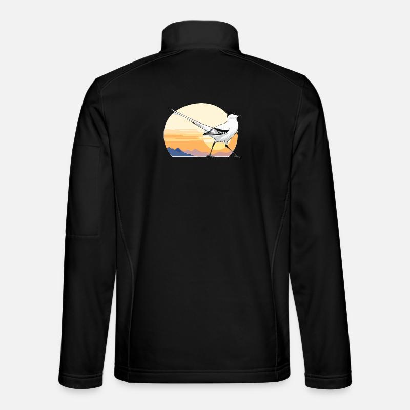 Bird at sunrise - Unisex Softshell Jacket - black