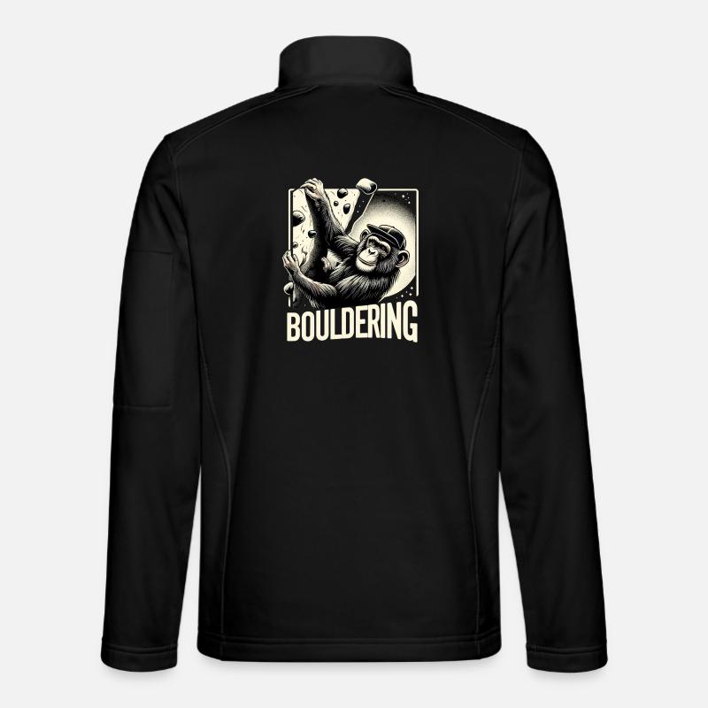 Bouldering Chimpanzee Climbing Gift Unisex Softshell Jacket