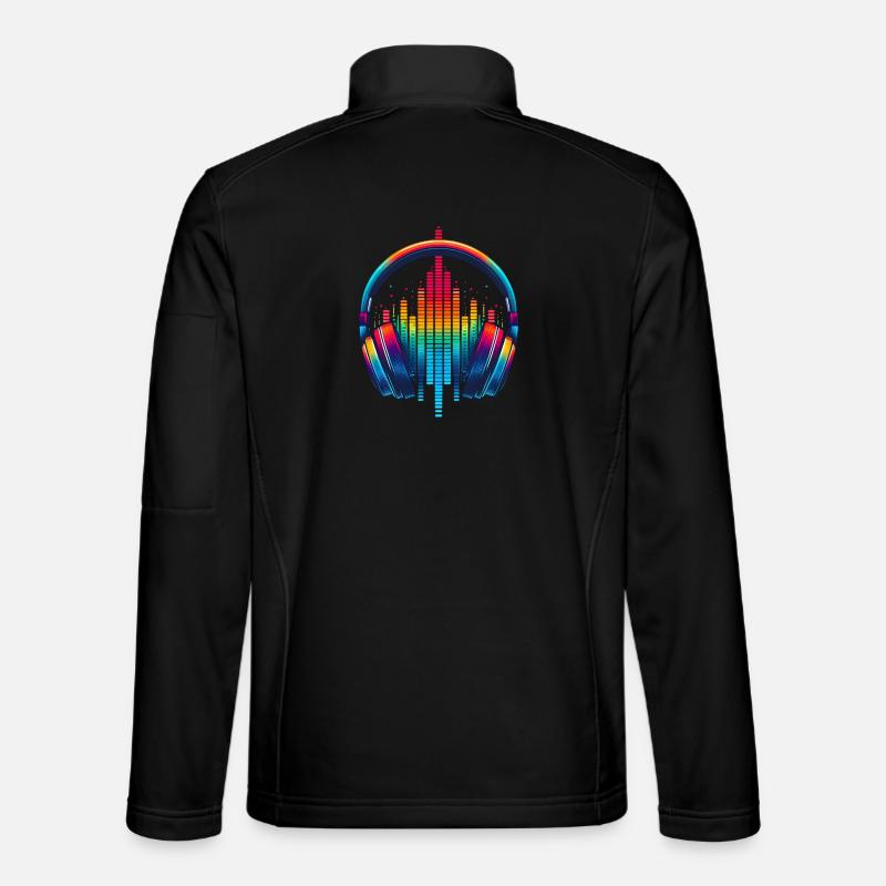 Vibrant Sound Headphone rainbow Unisex Softshell Jacket