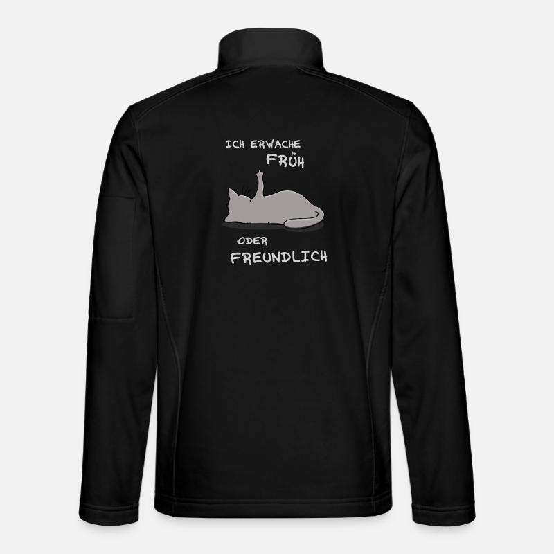 Ich erwache früh oder freundlich Unisex Softshelljacke