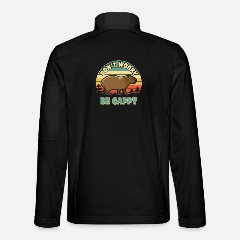 Don't worry be Cappy - Capybara - Unisex Softshell Jacket - black