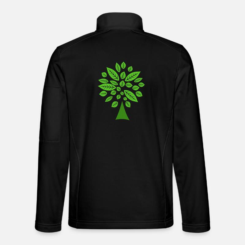 Grüner Baum - Unisex Softshelljacke - Schwarz