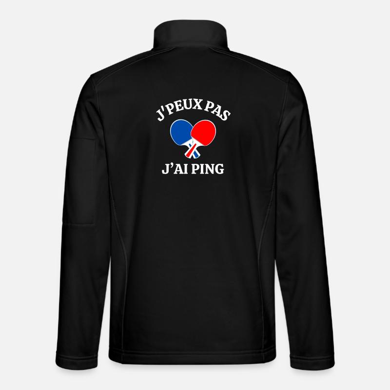 ping-pong, fan de ping-pong, ping Veste en tissu softshell Unisexe
