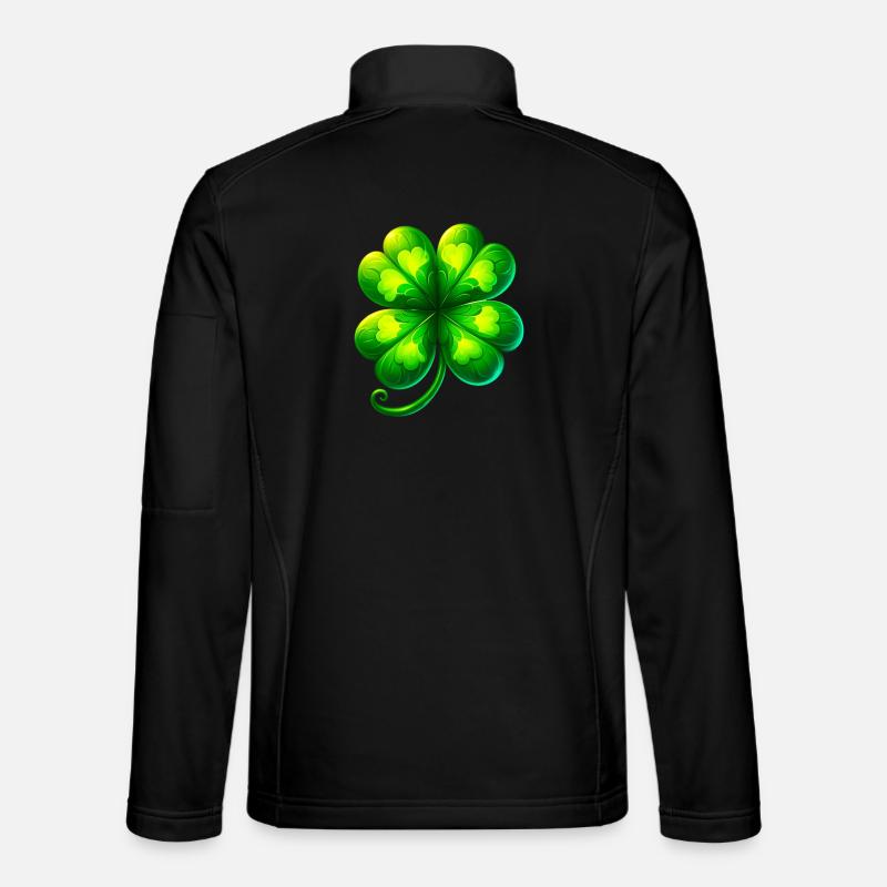Trèfle à quatre feuilles - Veste en tissu softshell Unisexe - noir