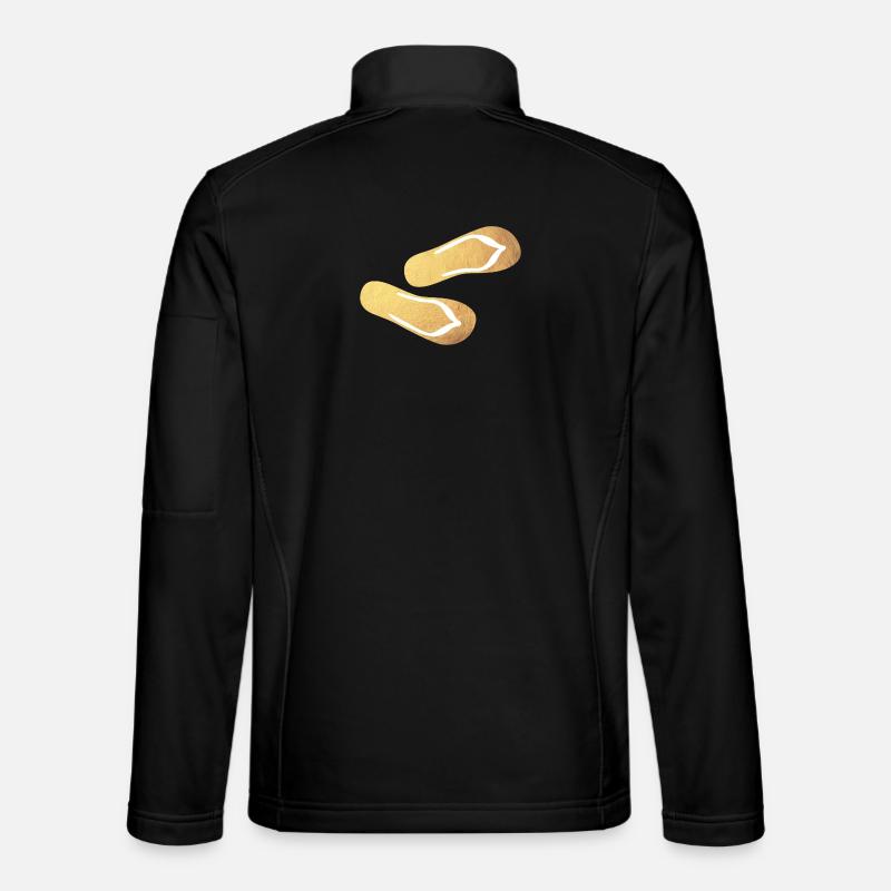 Slippers Flip Flops Gold Glamping Luxury Beach Unisex Softshell Jacket