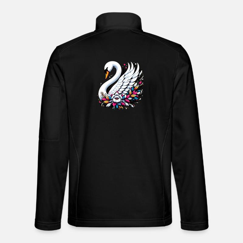 Schwan - Unisex Softshelljacke - Schwarz