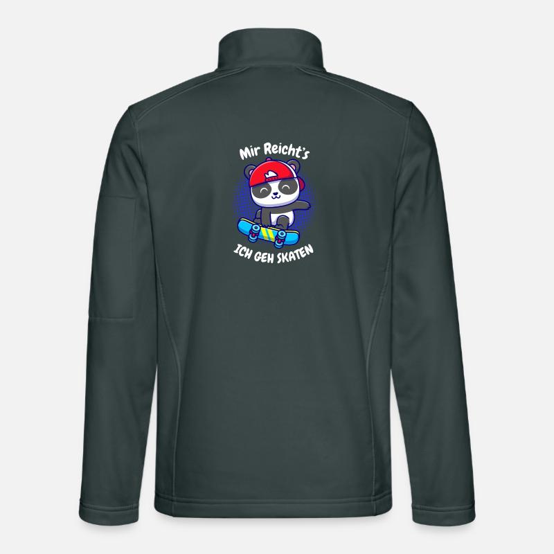 Kleiner Panda auf Skateboard Unisex Softshelljacke