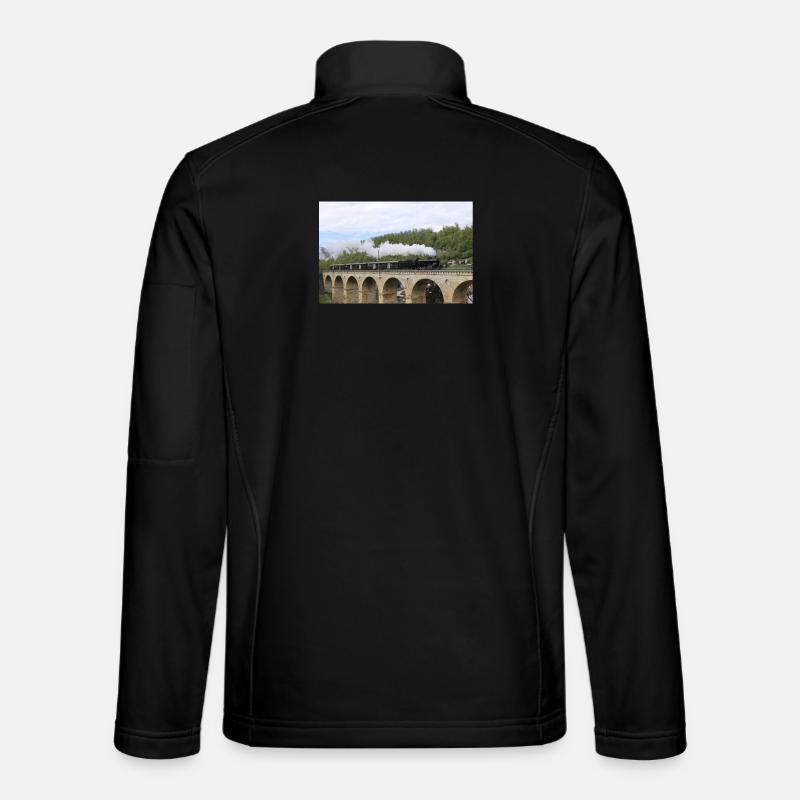 SBB Lok auf Viadukt - Unisex Softshelljacke - Schwarz