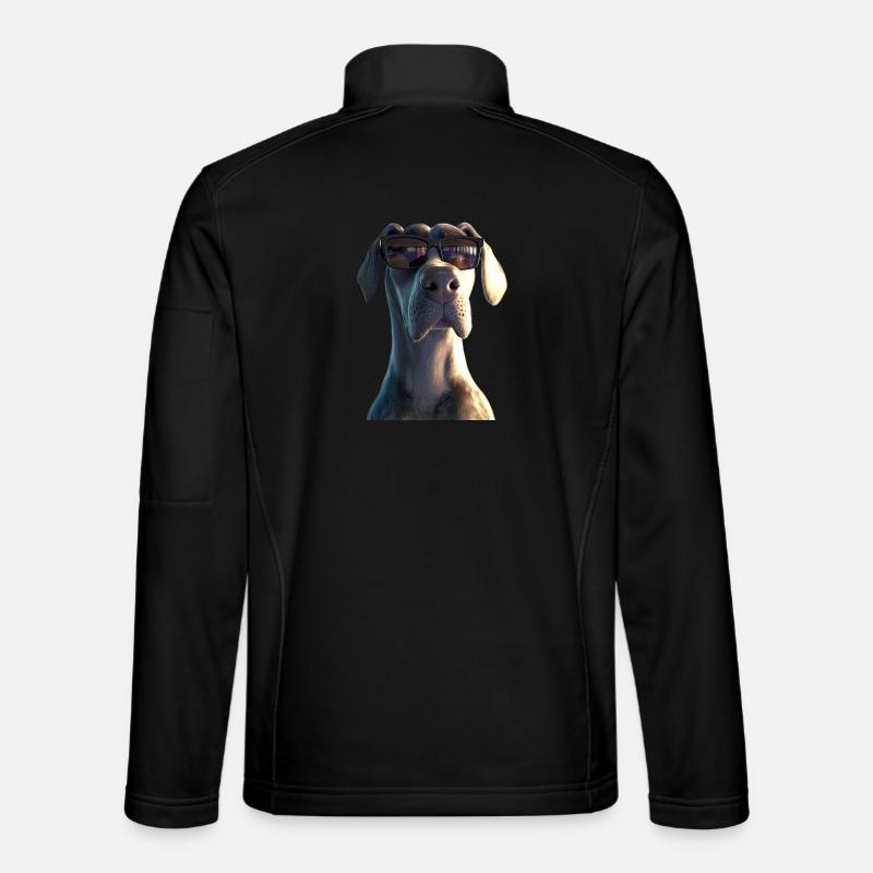 Deutsche Dogge Hatzrüde Saupacker Große Doggen - Unisex Softshelljacke - Schwarz