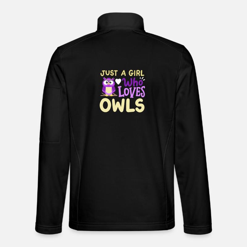 Eulen Eulenliebhaber - Unisex Softshelljacke - Schwarz