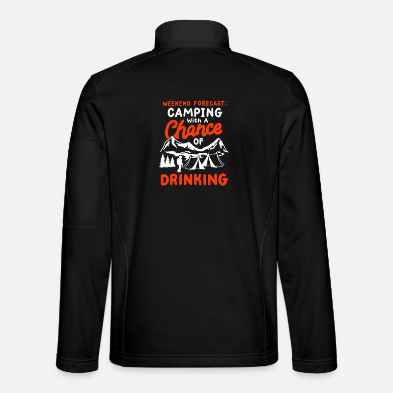 Camping Camper - Unisex Softshelljacke - Schwarz