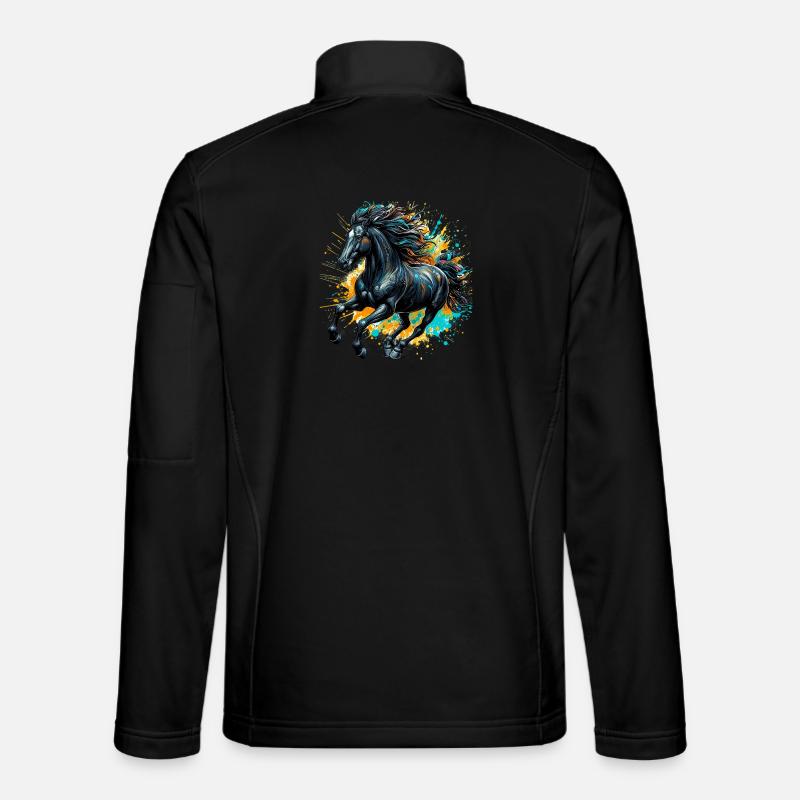 Horse - Unisex Softshell Jacket - black