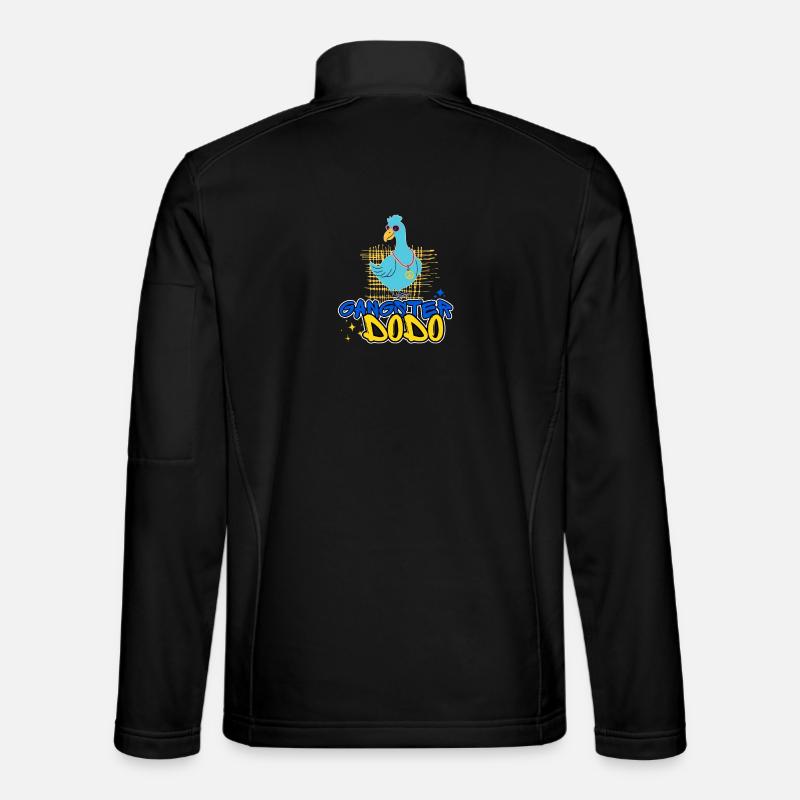 Gangster Dodo funny comic style - Unisex Softshell Jacket - black