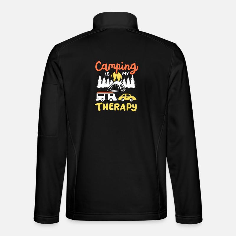 Camping Camper - Unisex Softshelljacke - Schwarz