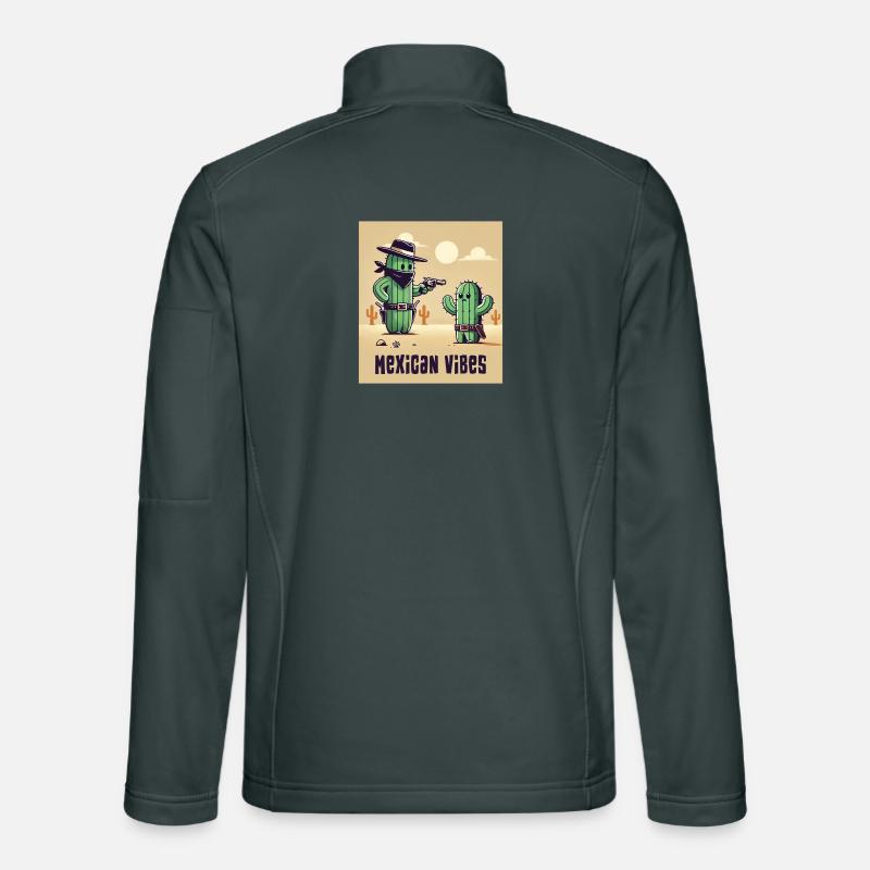 Mexico cactus design Unisex Softshell Jacket