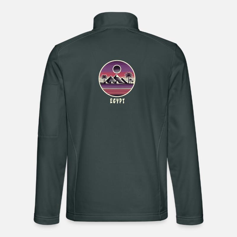 Design de pyramide égyptienne Veste en tissu softshell Unisexe