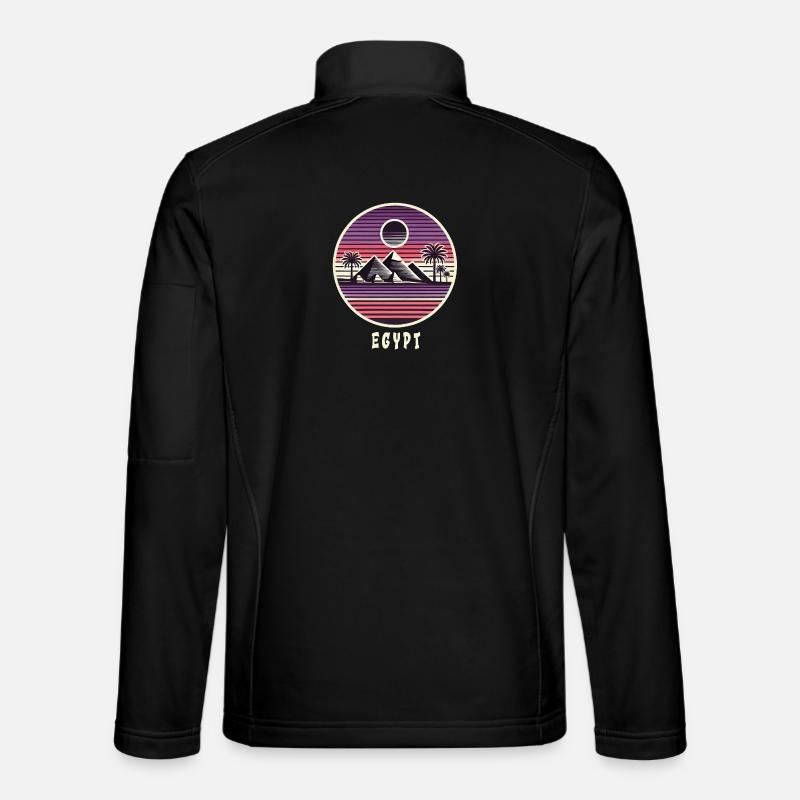 Egypt pyramid design - Unisex Softshell Jacket - black