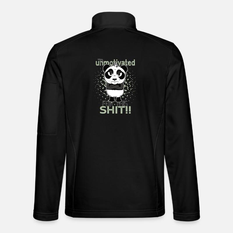 Too Unmotivated – Sarcastic Panda Design Unisex Softshell Jacket