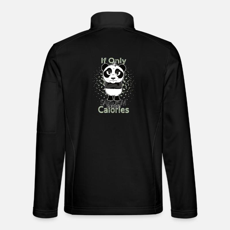 Sarcasm burned calories funny panda - Unisex Softshelljacke - Schwarz