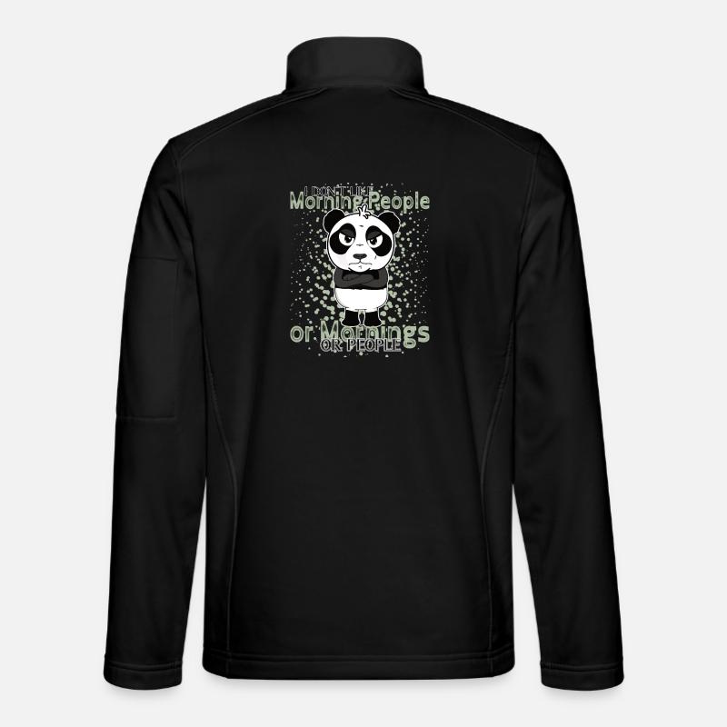 Don't Like Mornings – Grumpy Panda Humor Unisex Softshell Jacket