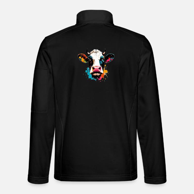 Cow - Unisex Softshell Jacket - black