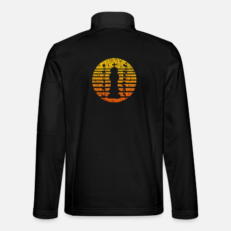Schach Motiv mit König - Unisex Softshelljacke - Schwarz