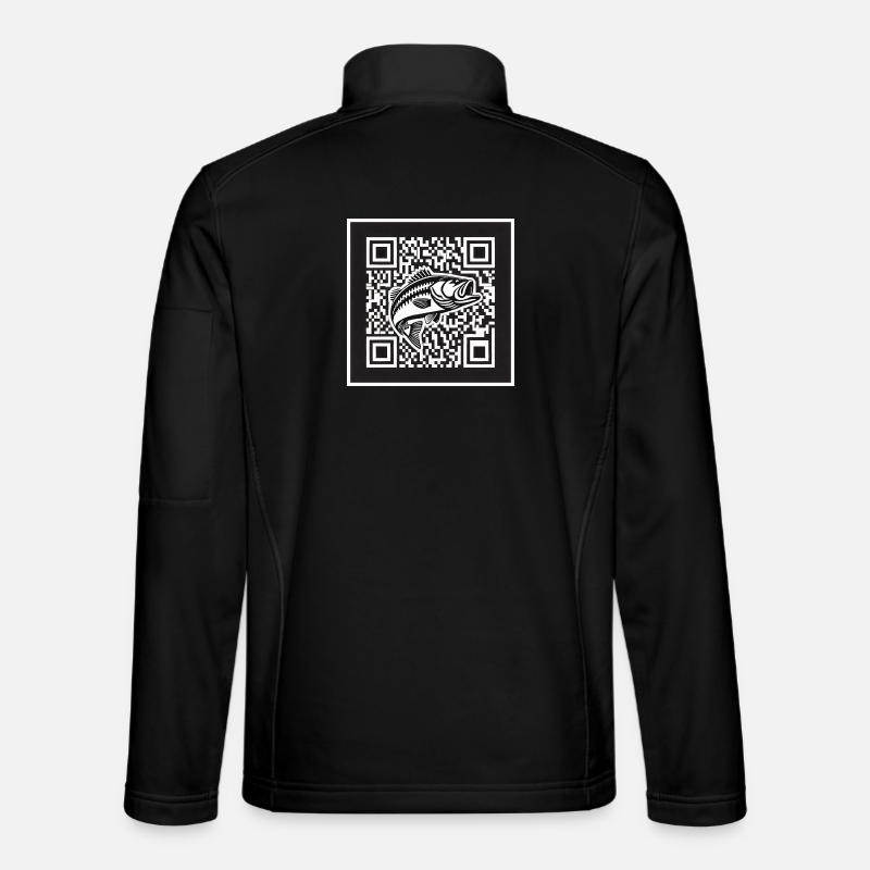 Design de code QR Perch - Veste en tissu softshell Unisexe - noir