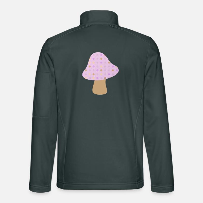 Pilz braun Punkte Dots pastell Wald Kinderzimmer Unisex Softshelljacke