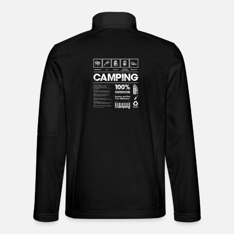 Camping im Freien - Unisex Softshelljacke - Schwarz