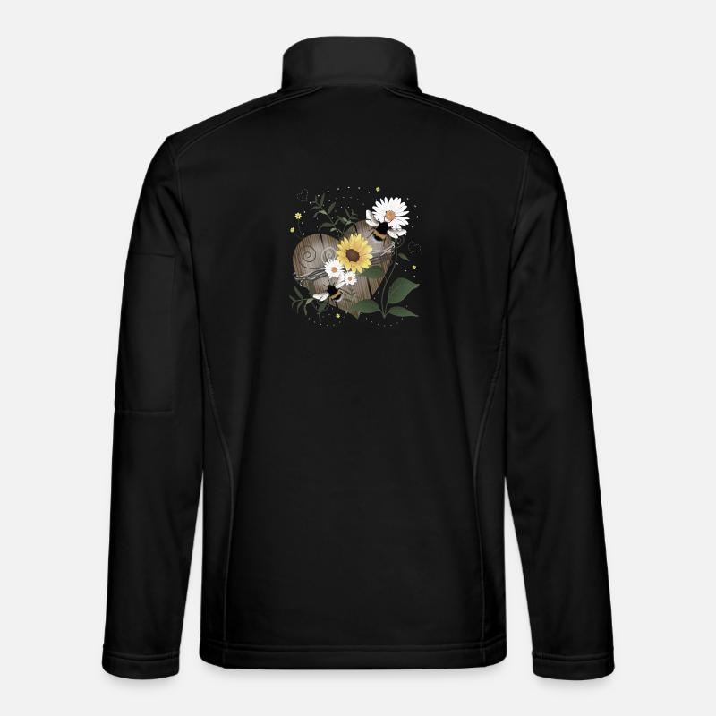 Hummel Herz Holz Blüten Unisex Softshelljacke