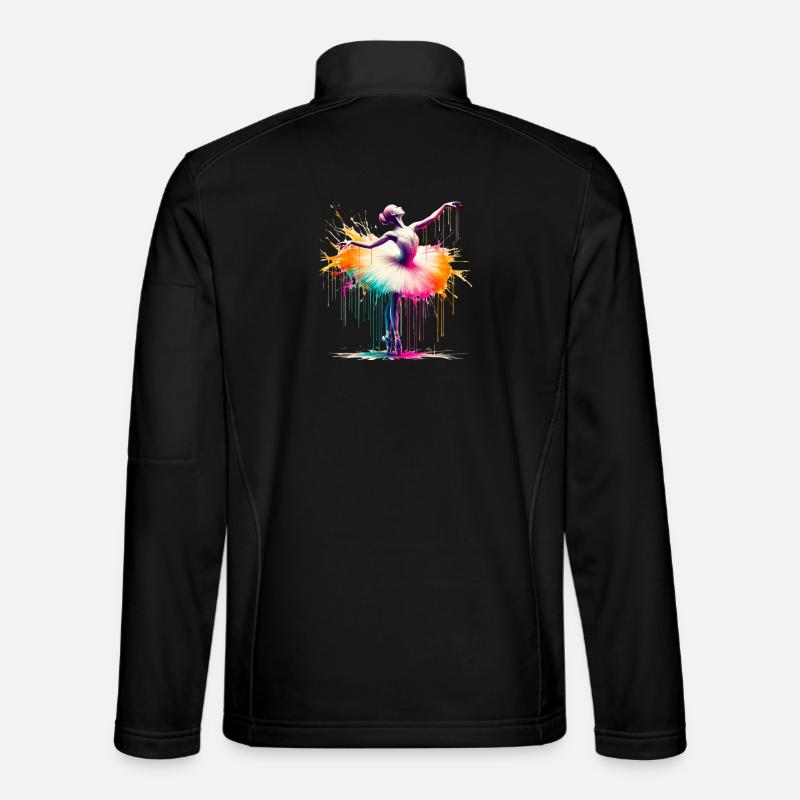 Danseuse de ballet avec tutu - Veste en tissu softshell Unisexe - noir