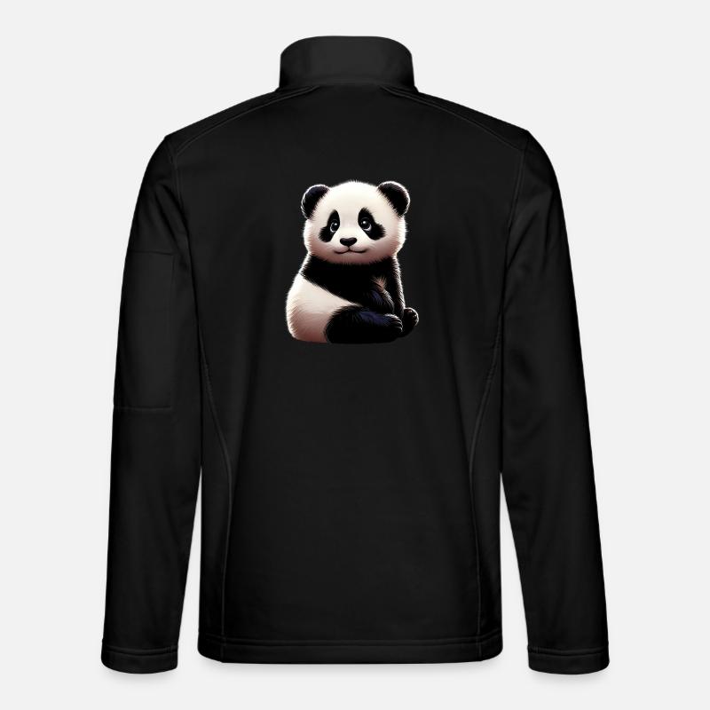 Panda - Unisex Softshell Jacket - black