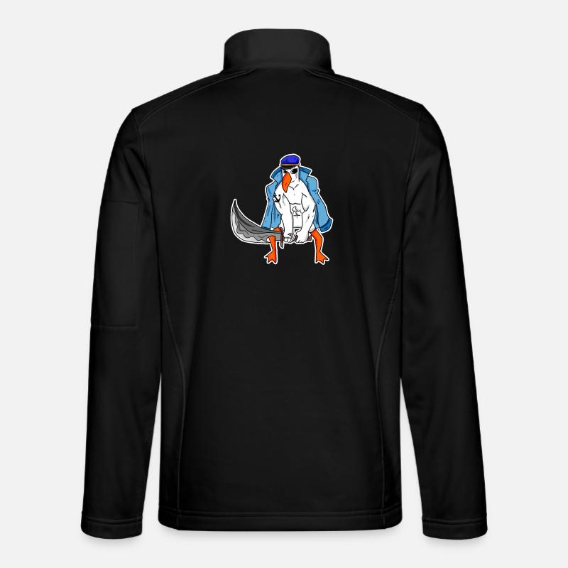 Möwe Muskeln - Unisex Softshelljacke - Schwarz