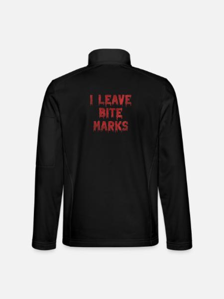 Traces de sang de la marque de morsure - Veste en tissu softshell Unisexe - noir - Dos