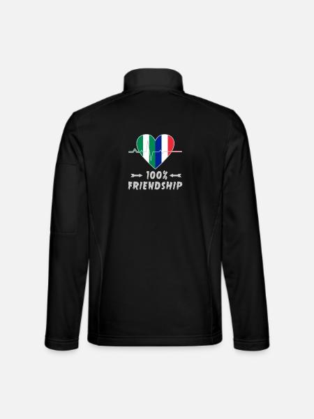 Le Nigeria et la France, une amitié à 100 % - Veste en tissu softshell Unisexe - noir - Dos