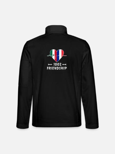 Mexiko und Frankreich 100% Freundschaft - Unisex Softshelljacke - Schwarz - Hinten