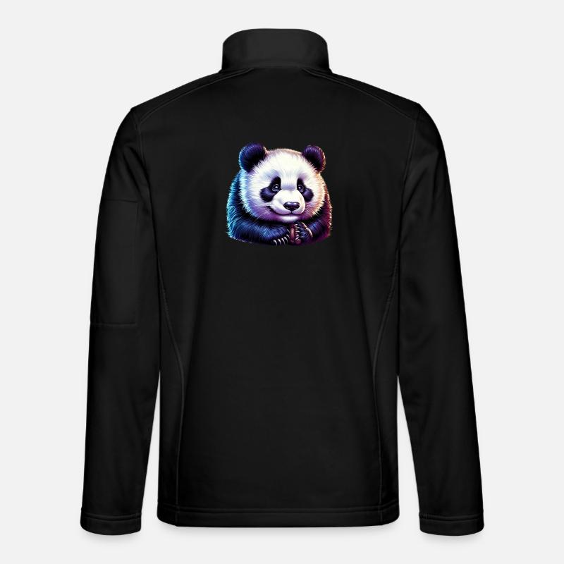 Panda - Unisex Softshelljacke - Schwarz
